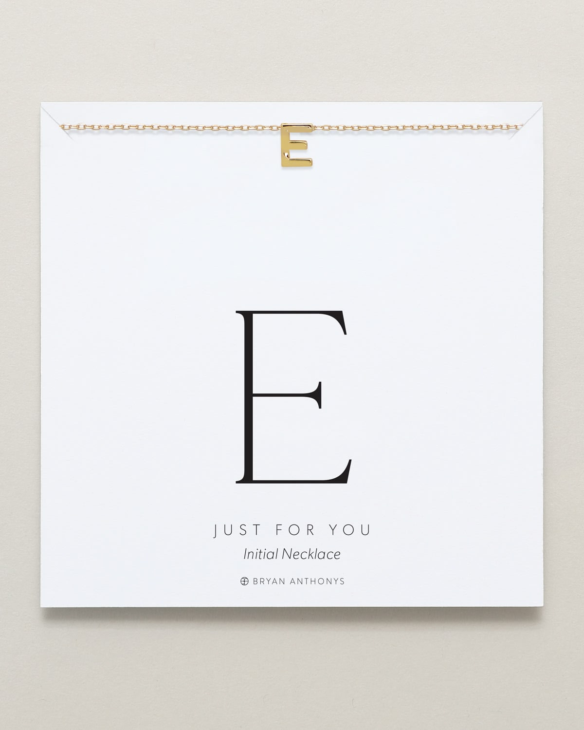 Just For You Initial Necklace — E