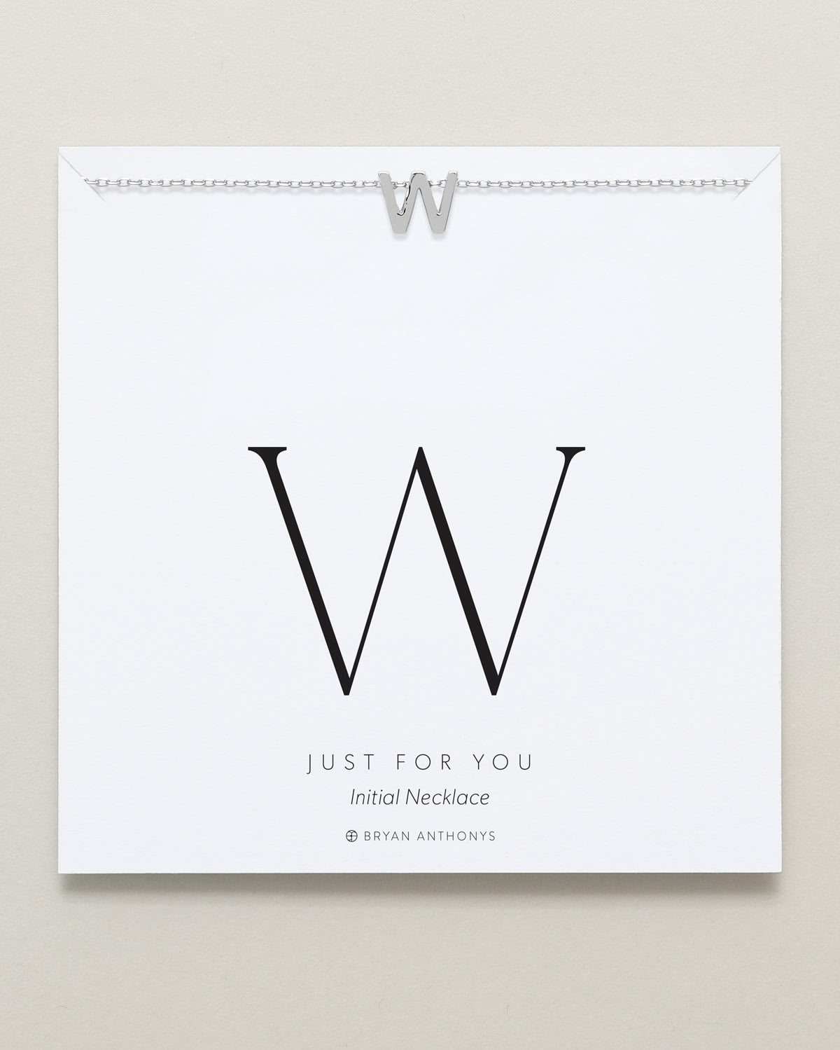 Just For You Initial Necklace — W