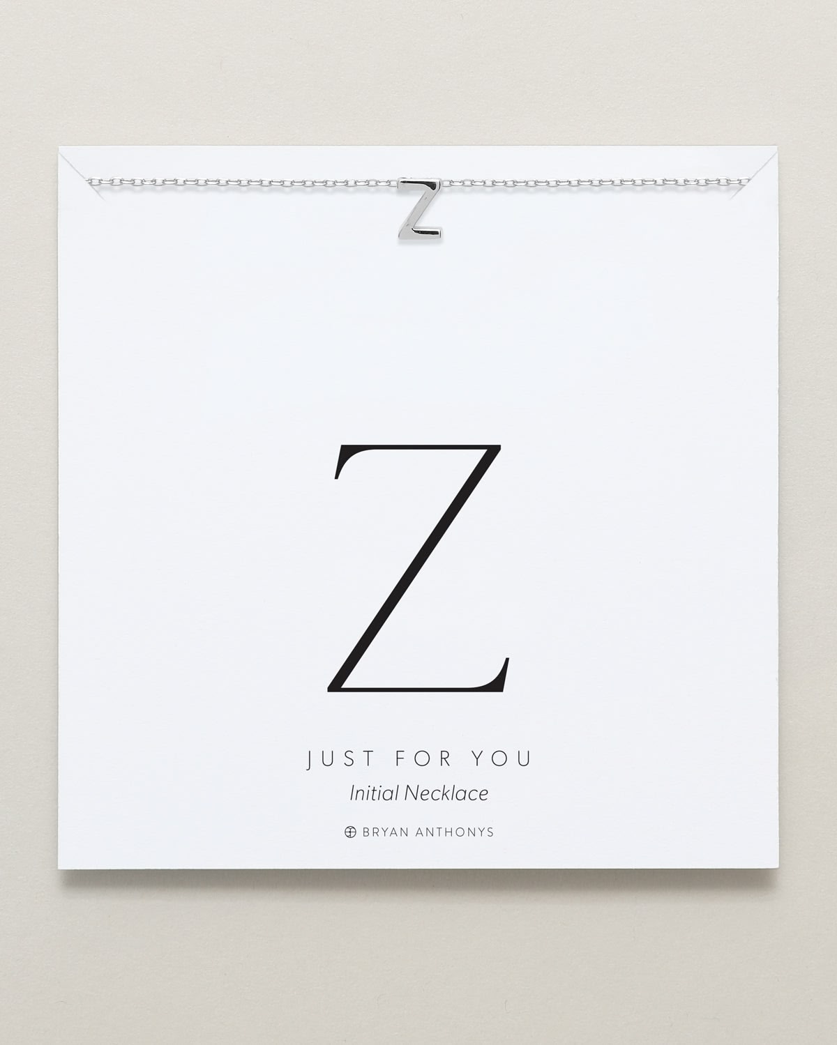 Just For You Initial Necklace — Z