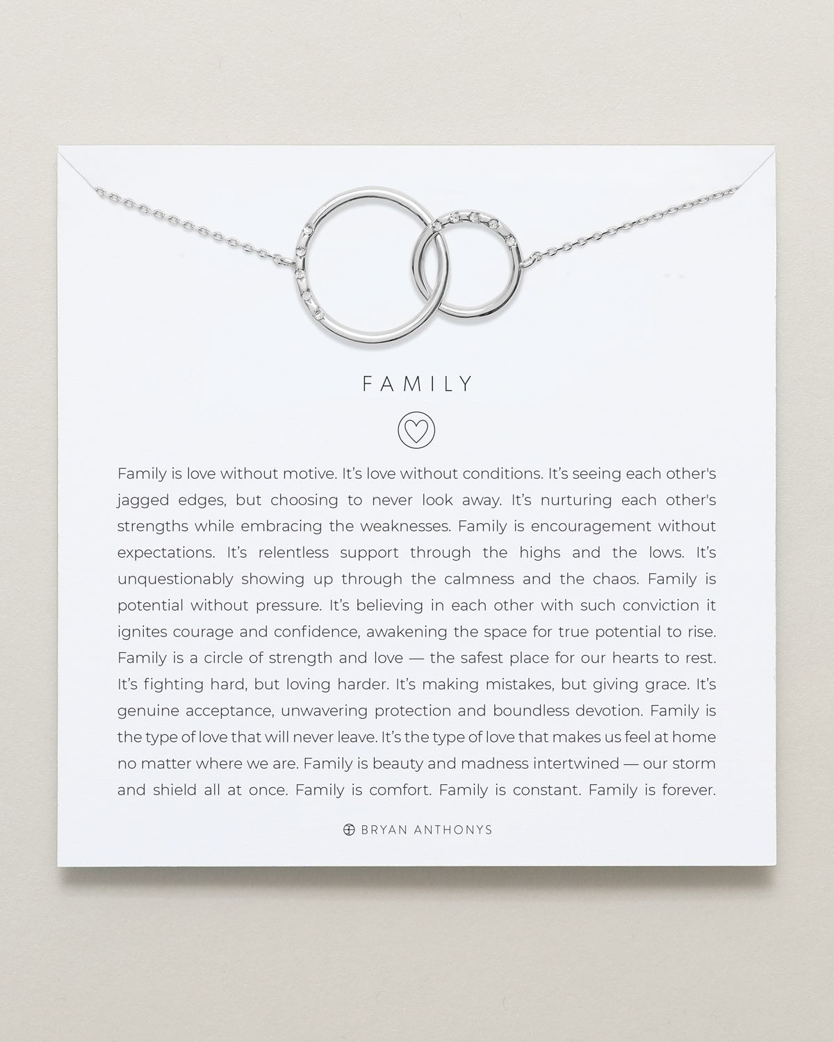 Family Interlocking Circles Necklace