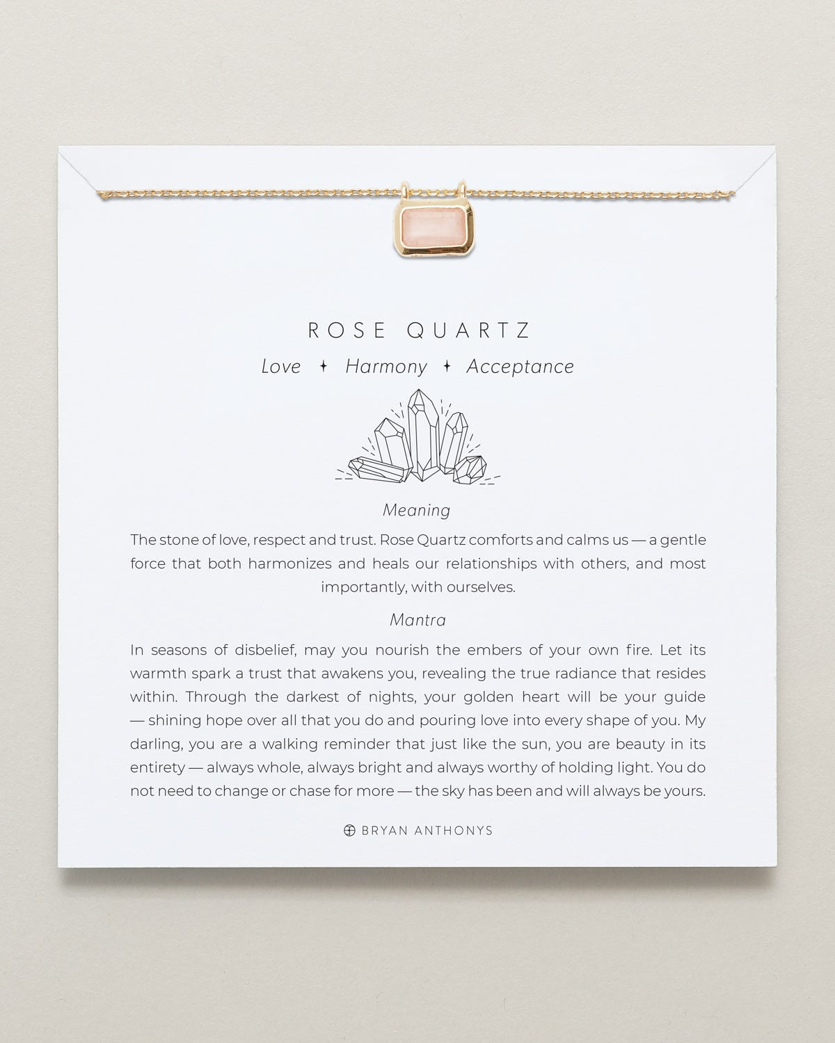 Healing Stone Necklace Rose Quartz