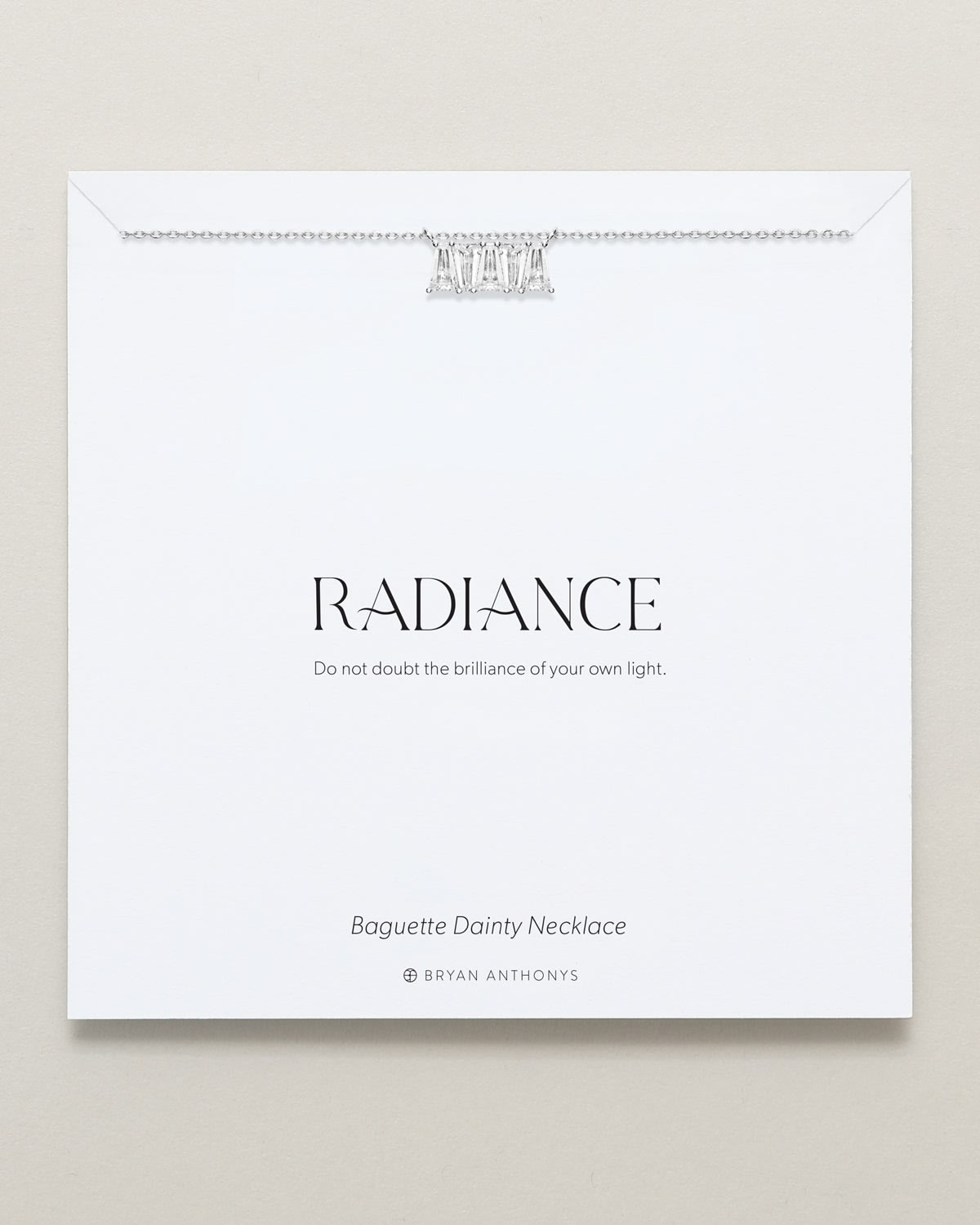 Radiance Baguette Dainty Necklace