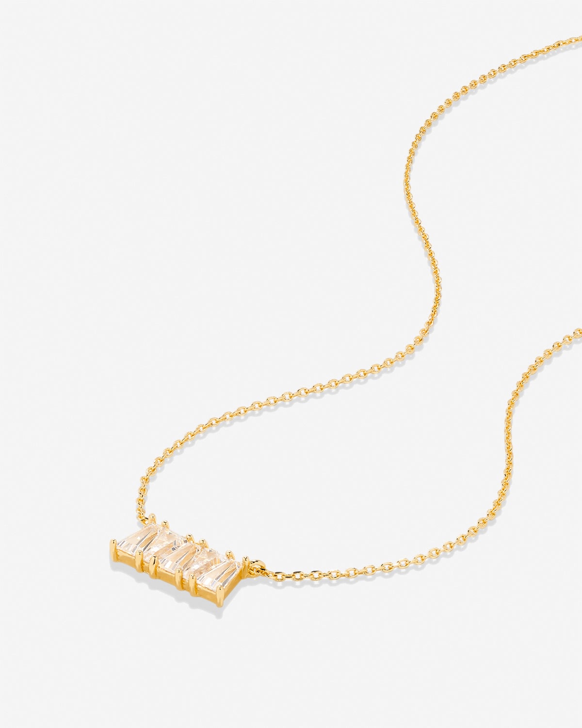 Radiance Baguette Dainty Necklace