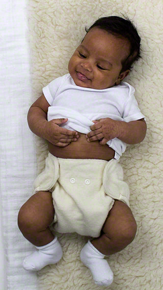 Natural Wool Snap Wrap Diaper Cover