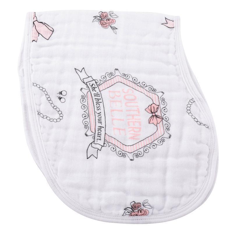 Baby Burp Cloth & Bib Combo: Southern Belle