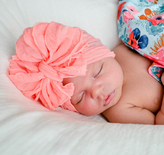 Pink Grapefruit | Signature Ruffled Baby Headband
