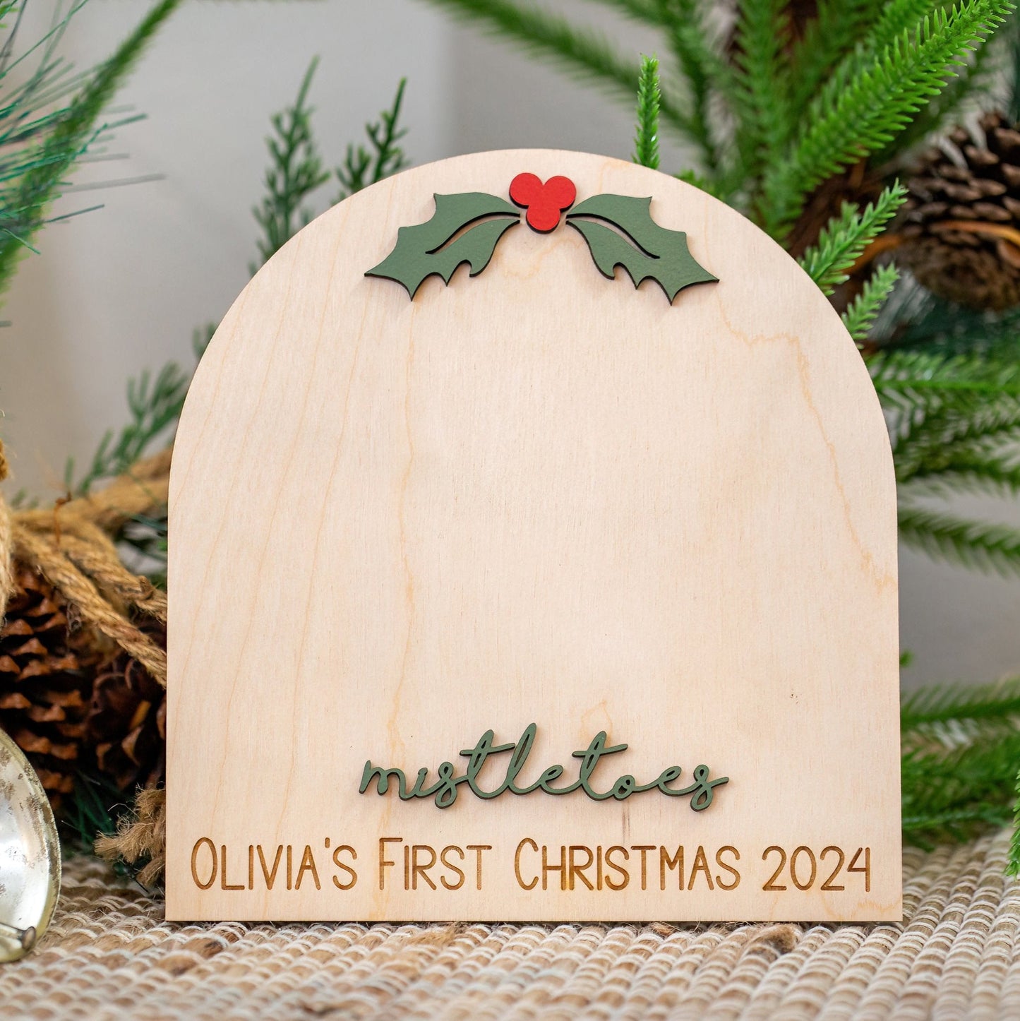 Baby's First Christmas Mistletoe Footprint Craft