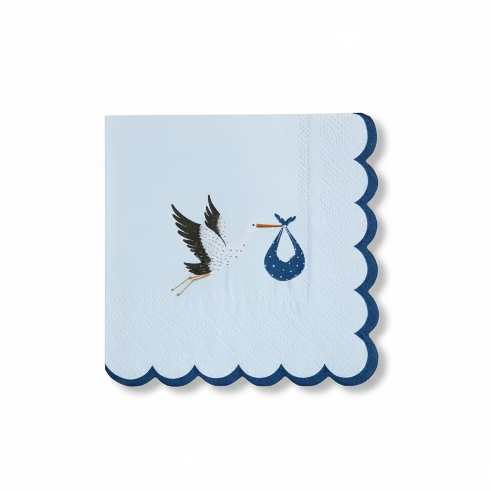Blue Baby Shower Party Supplies Kit – Boy Baby Shower Tableware | Plates, Cups, Napkins | Party in a Box