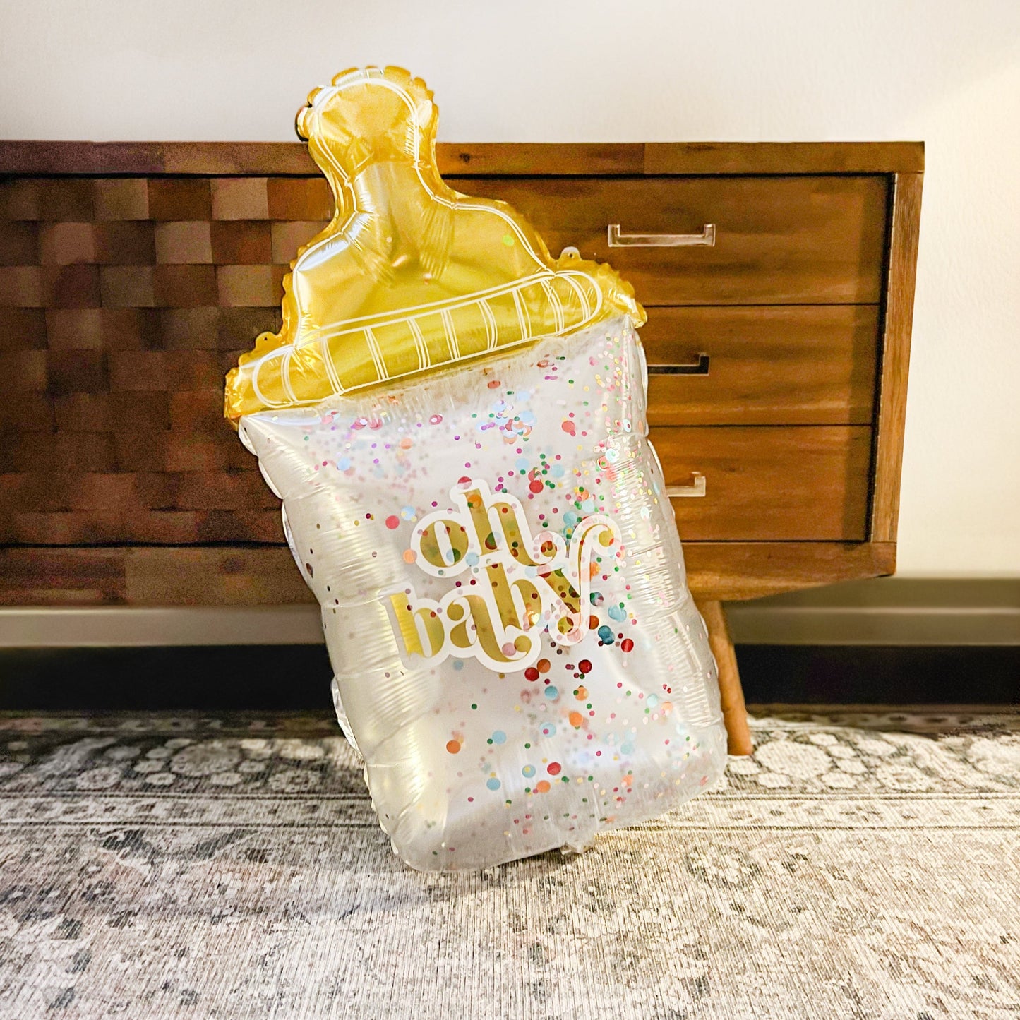 Oh Baby Confetti-Filled Bottle Balloon