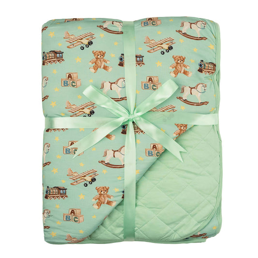 Christmas | Vintage Toys | Bamboo Quilted Adult Blanket