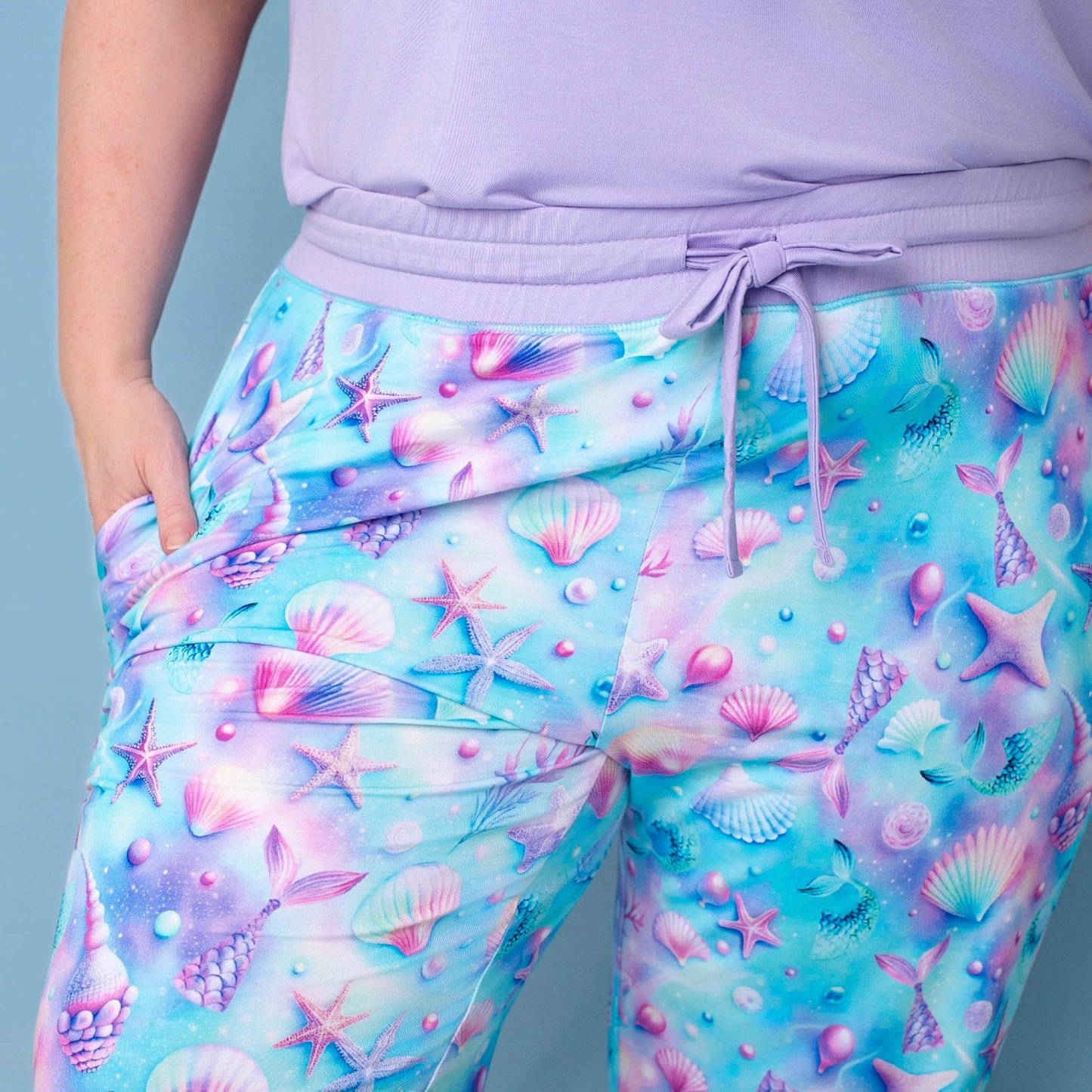 Magical Mermaid Shells | Women's Bamboo Jogger Pajama Pants