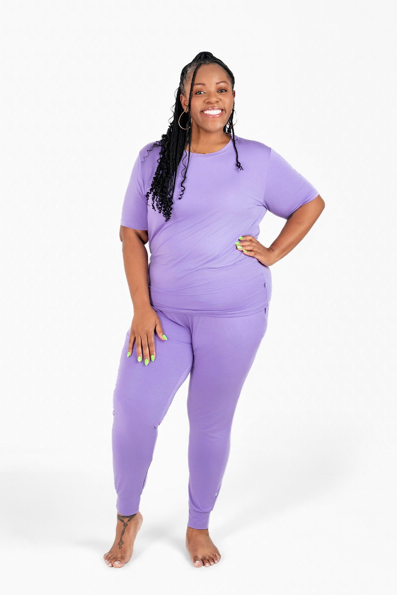 Purple | Adult Bamboo Short Sleeve T-Shirt