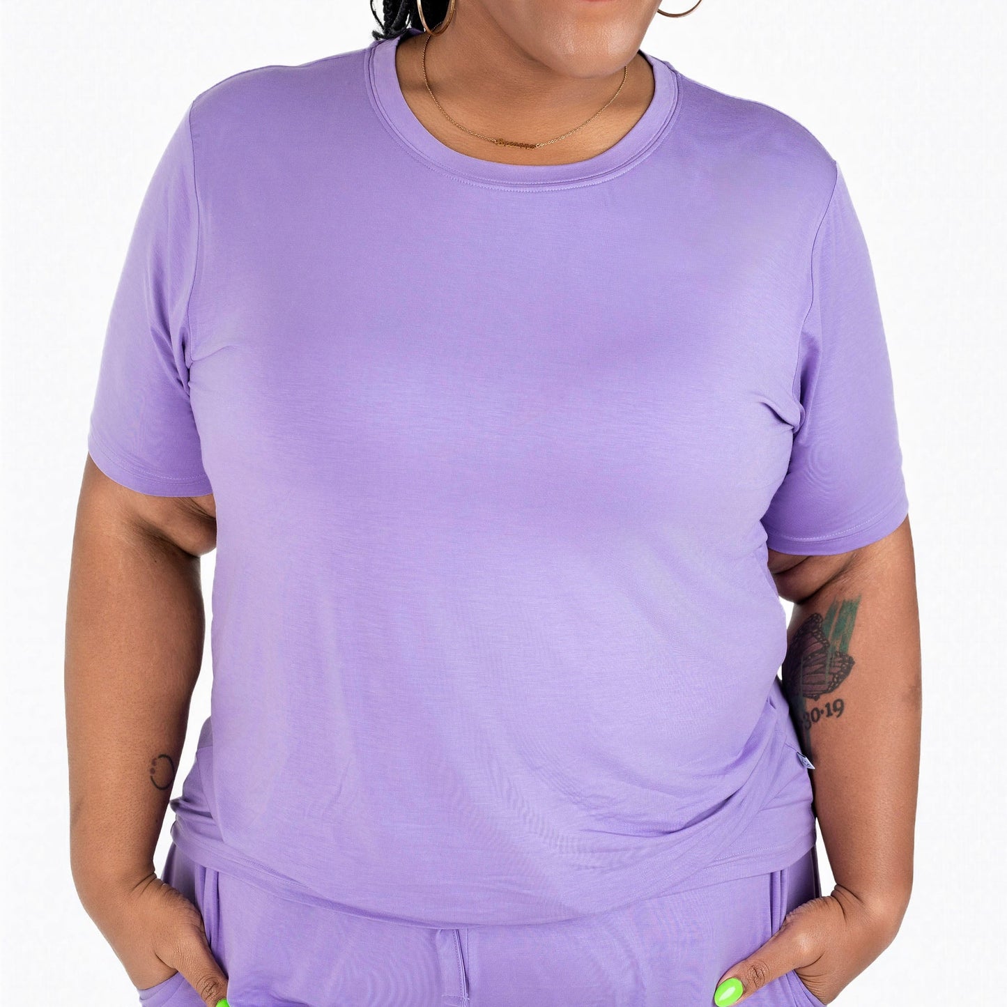 Purple | Adult Bamboo Short Sleeve T-Shirt