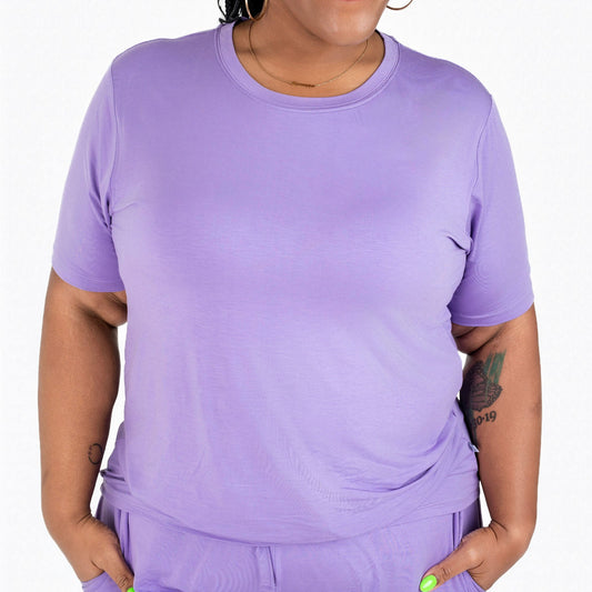 Purple | Adult Bamboo Short Sleeve T-Shirt