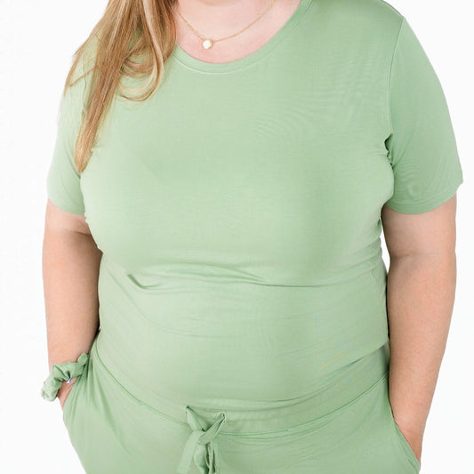 Sage Green | Adult Bamboo Short Sleeve T-Shirt
