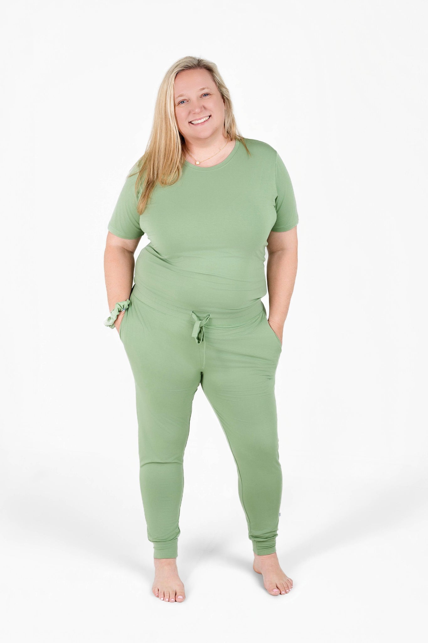 Sage Green | Women's Bamboo Jogger Pajama Pants