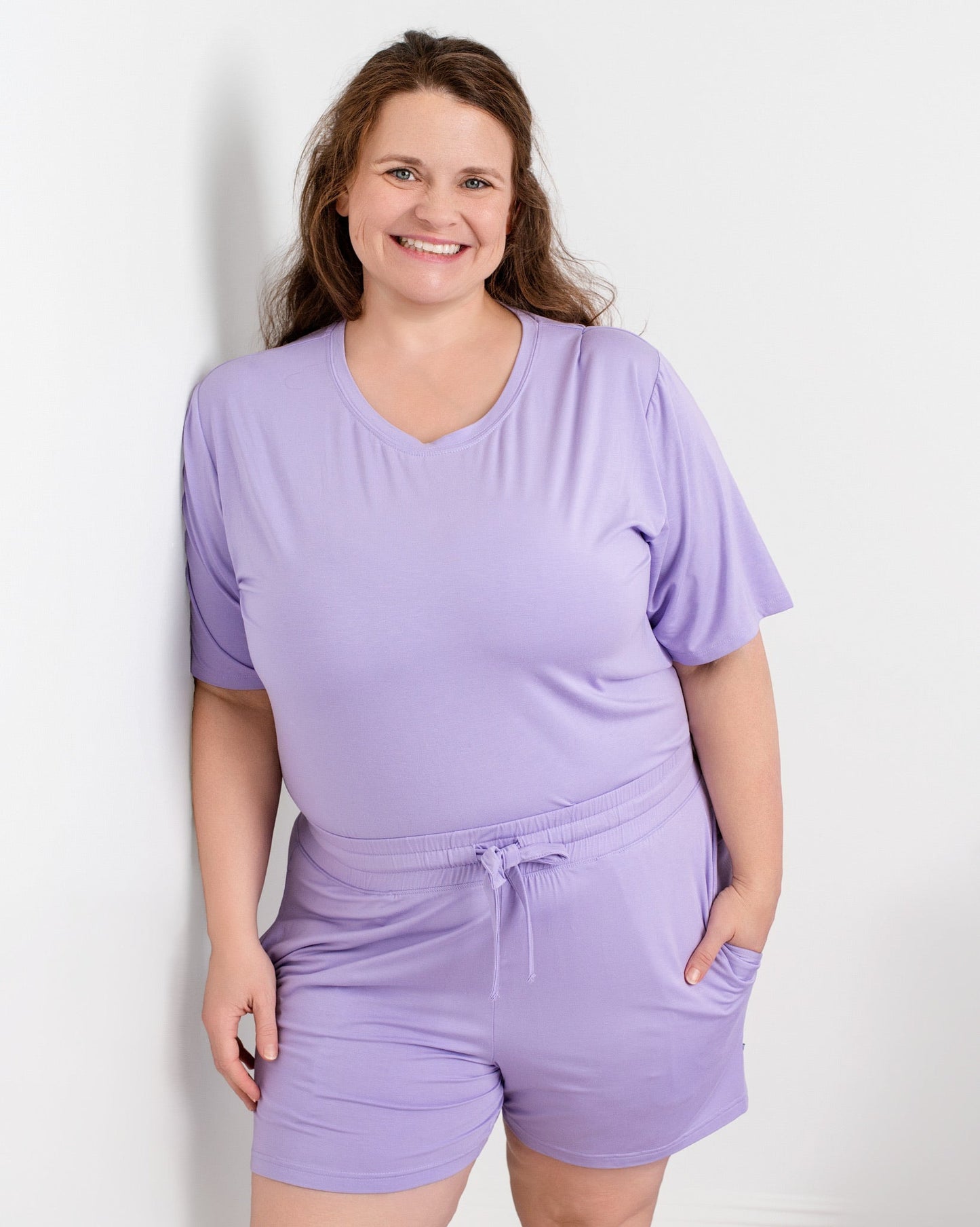 Pale Lavender | Women's Bamboo Pajama Shorts