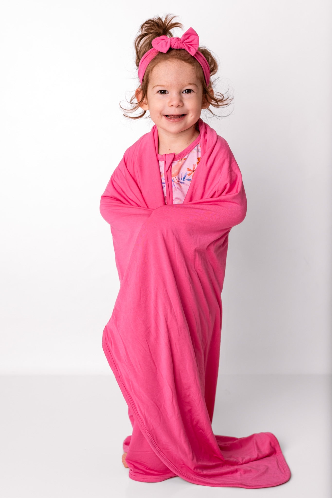 Rose Pink | Double Layer Bamboo Toddler Blanket