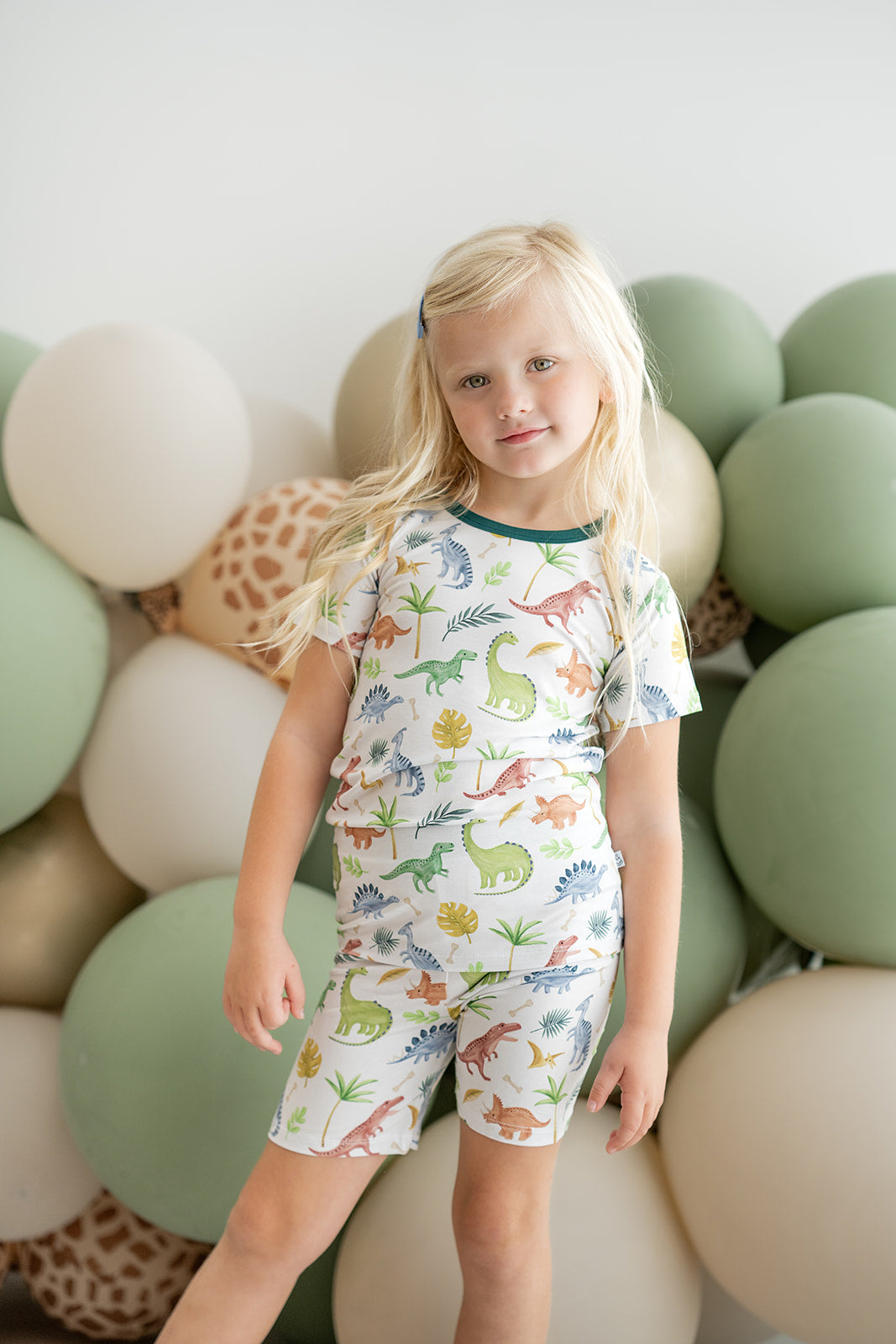 Dinosaur Land | Two-Piece Bamboo Short Sleeve Toddler & Kids Set
