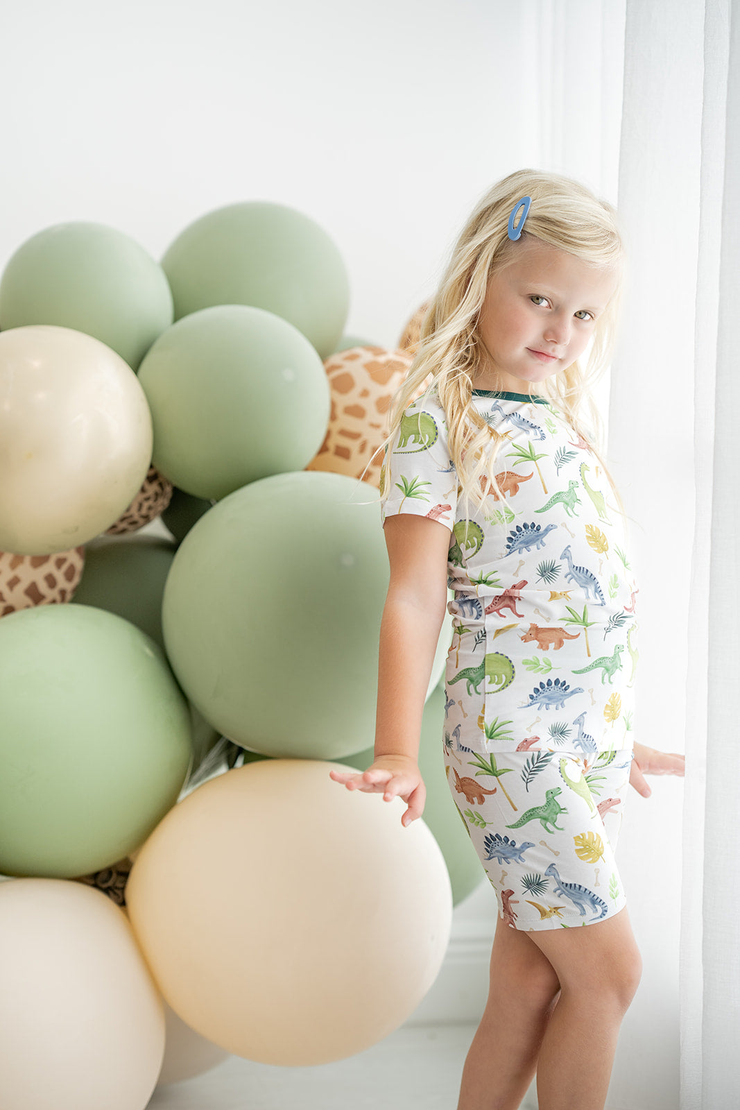 Dinosaur Land | Two-Piece Bamboo Short Sleeve Toddler & Kids Set