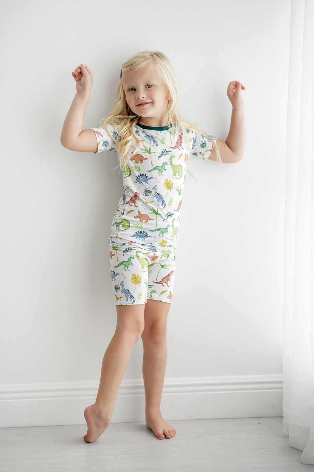 Dinosaur Land | Two-Piece Bamboo Short Sleeve Toddler & Kids Set