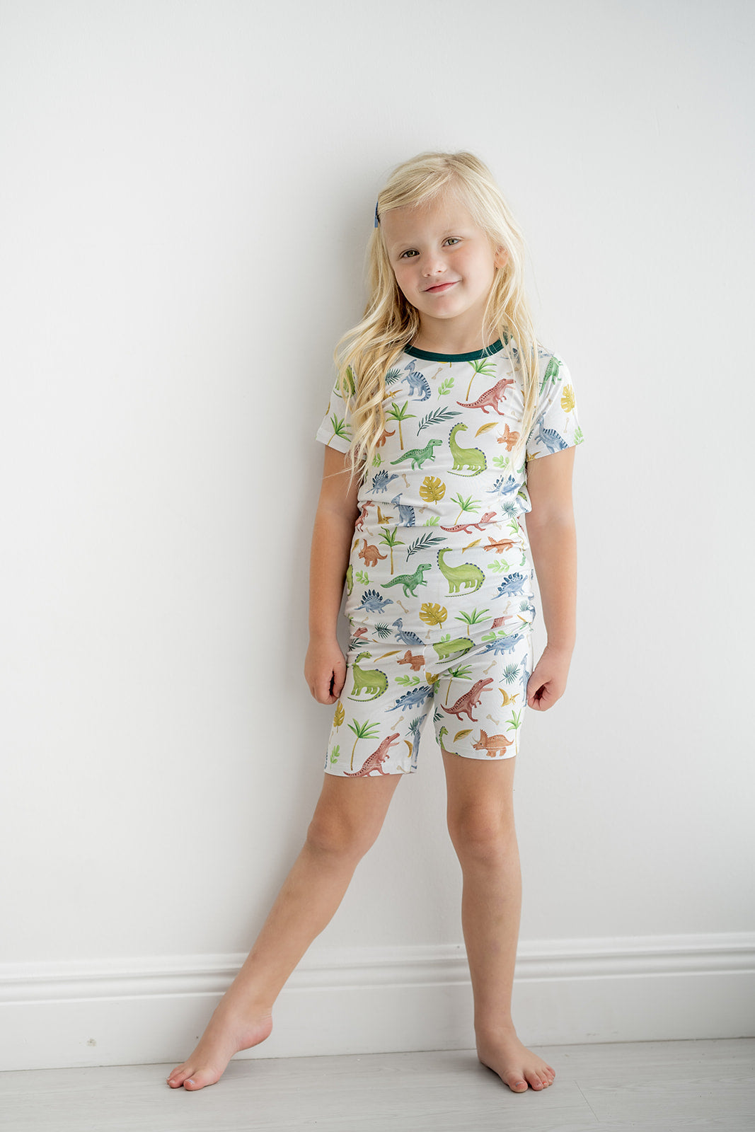 Dinosaur Land | Two-Piece Bamboo Short Sleeve Toddler & Kids Set