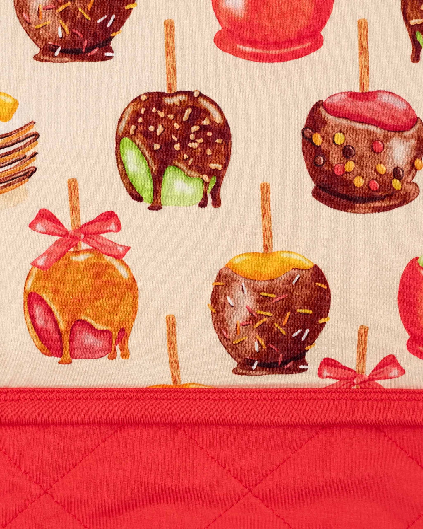 Candy Apples | Mini Quilted Bamboo Baby Blanket