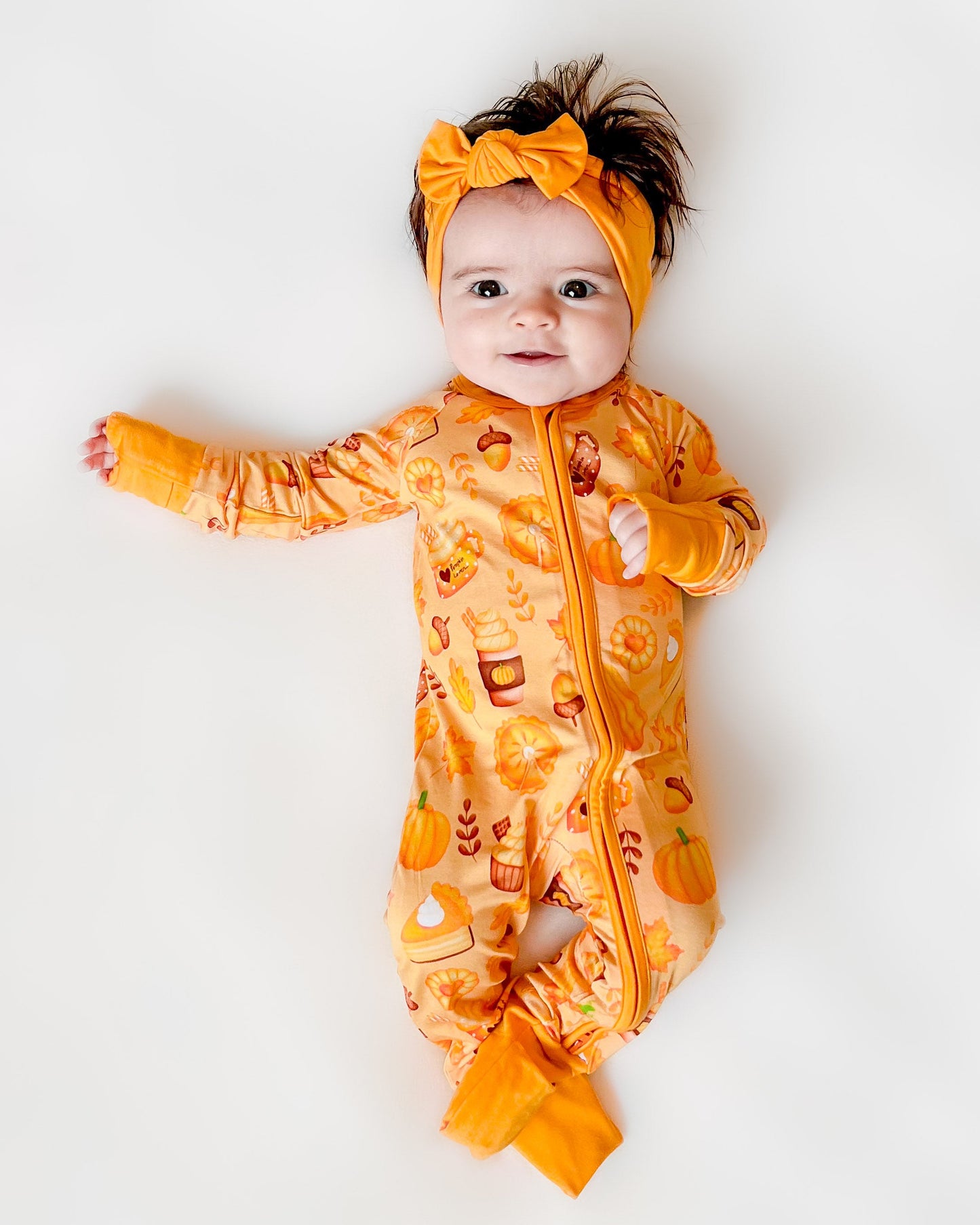 Pumpkin | Bamboo Headband Bow