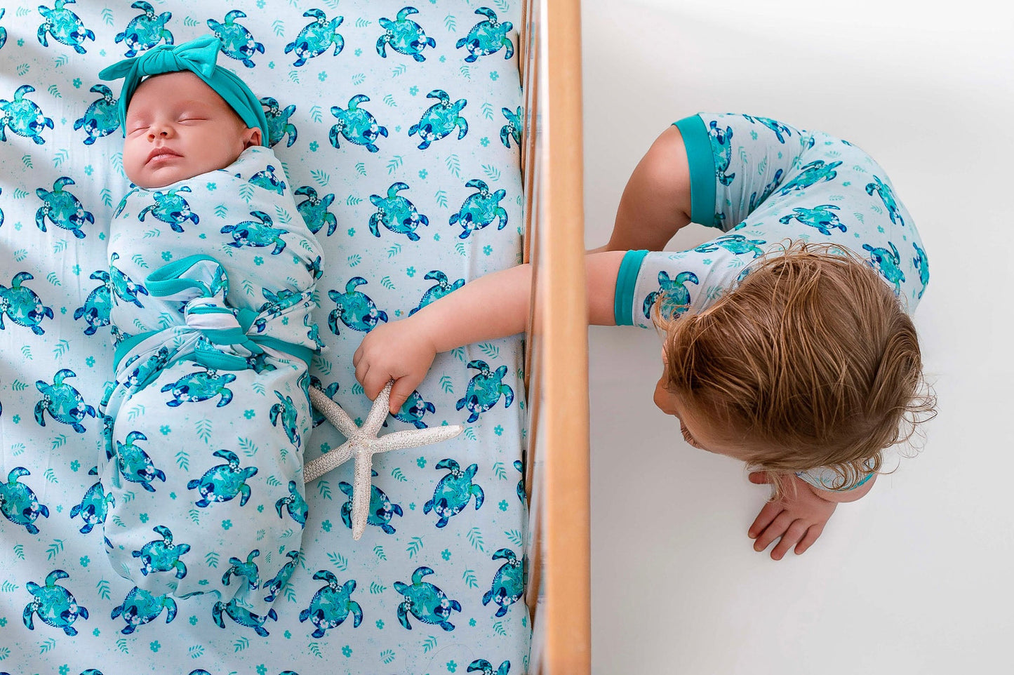 Sea Turtles | Bamboo Shorty Zipper Romper - Baby, Infant & Toddler