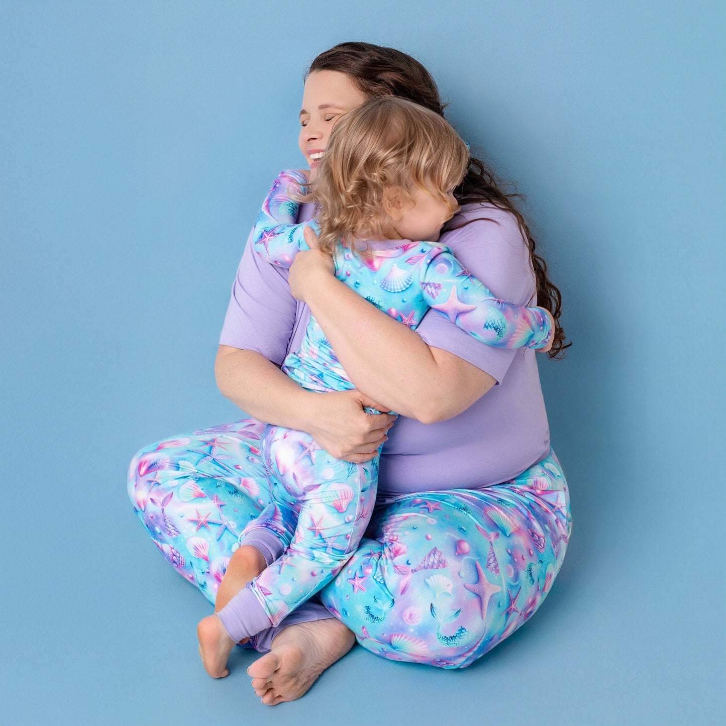 Magical Mermaid Shells | Two-Piece Bamboo Long Sleeve Toddler & Kids Pajamas