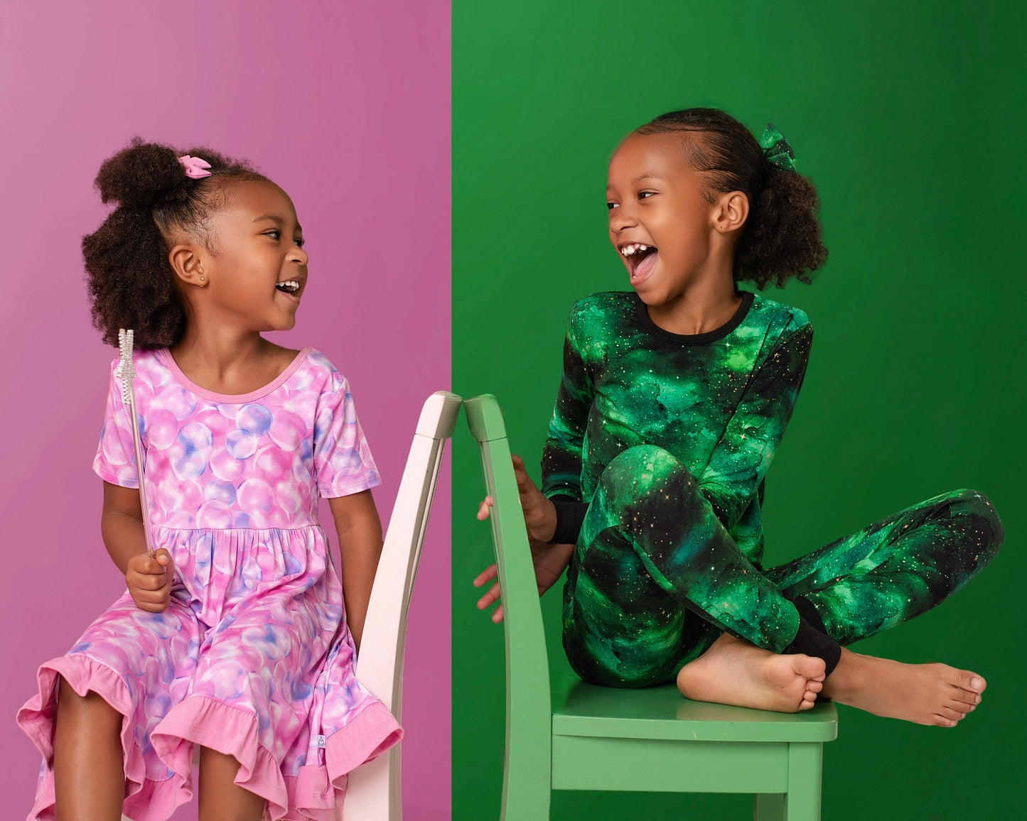 Wicked Cute | Green Galaxy Elixir | Bamboo Two-Piece Pajamas
