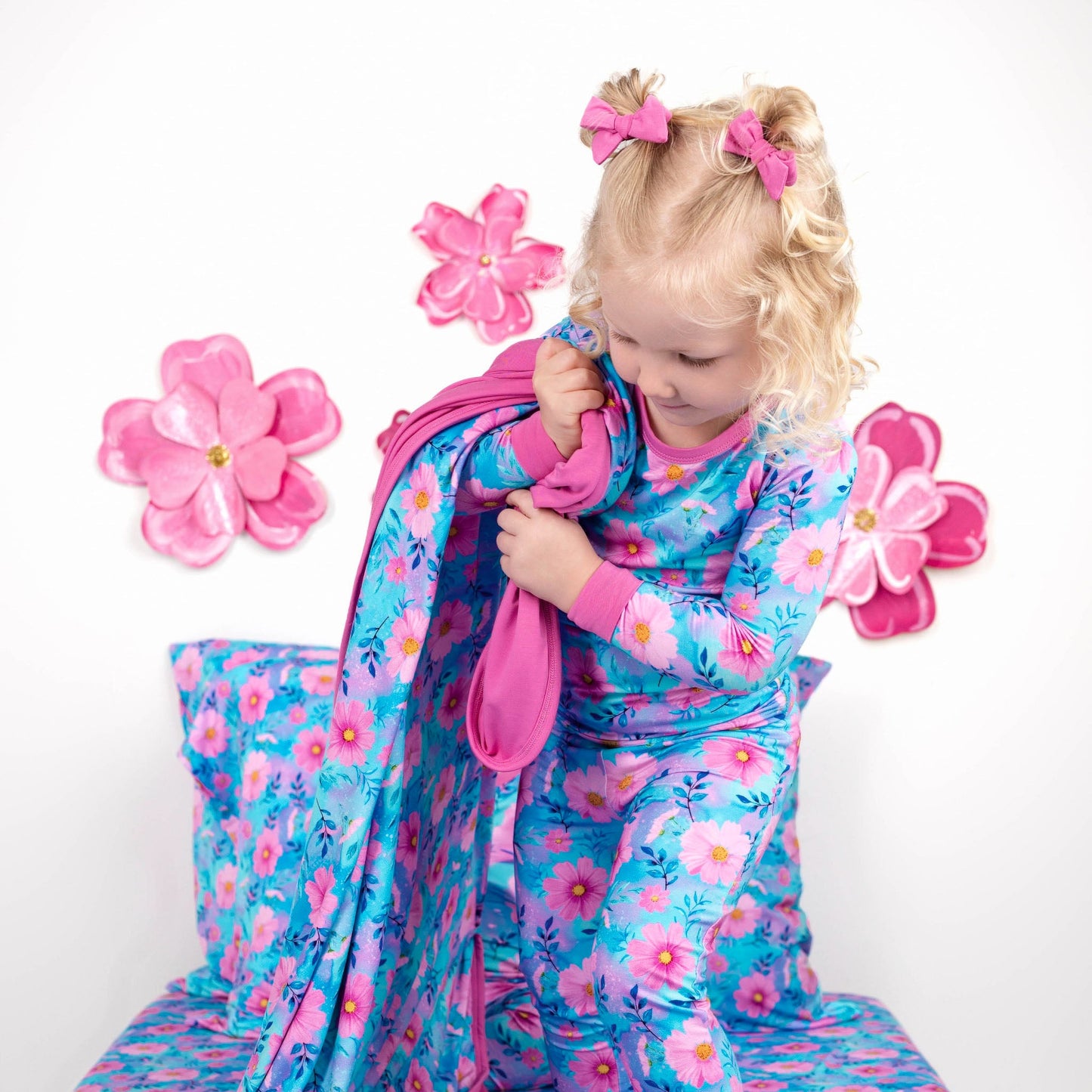 Fuchsia | Baby Bamboo Clip on Bow Set