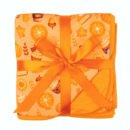 Pumpkin Lover | Bamboo Quilted Mini Baby Blanket
