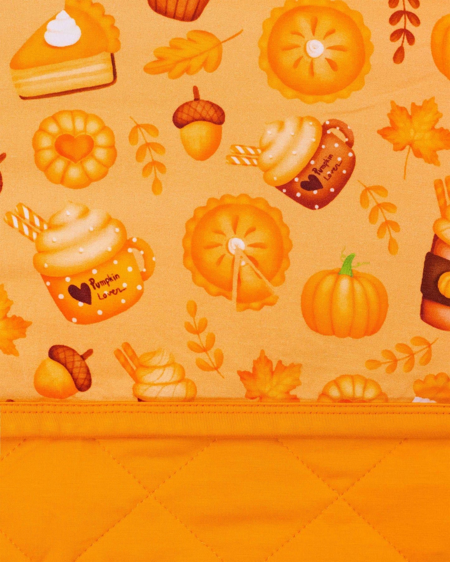 Pumpkin Lover | Bamboo Quilted Mini Baby Blanket