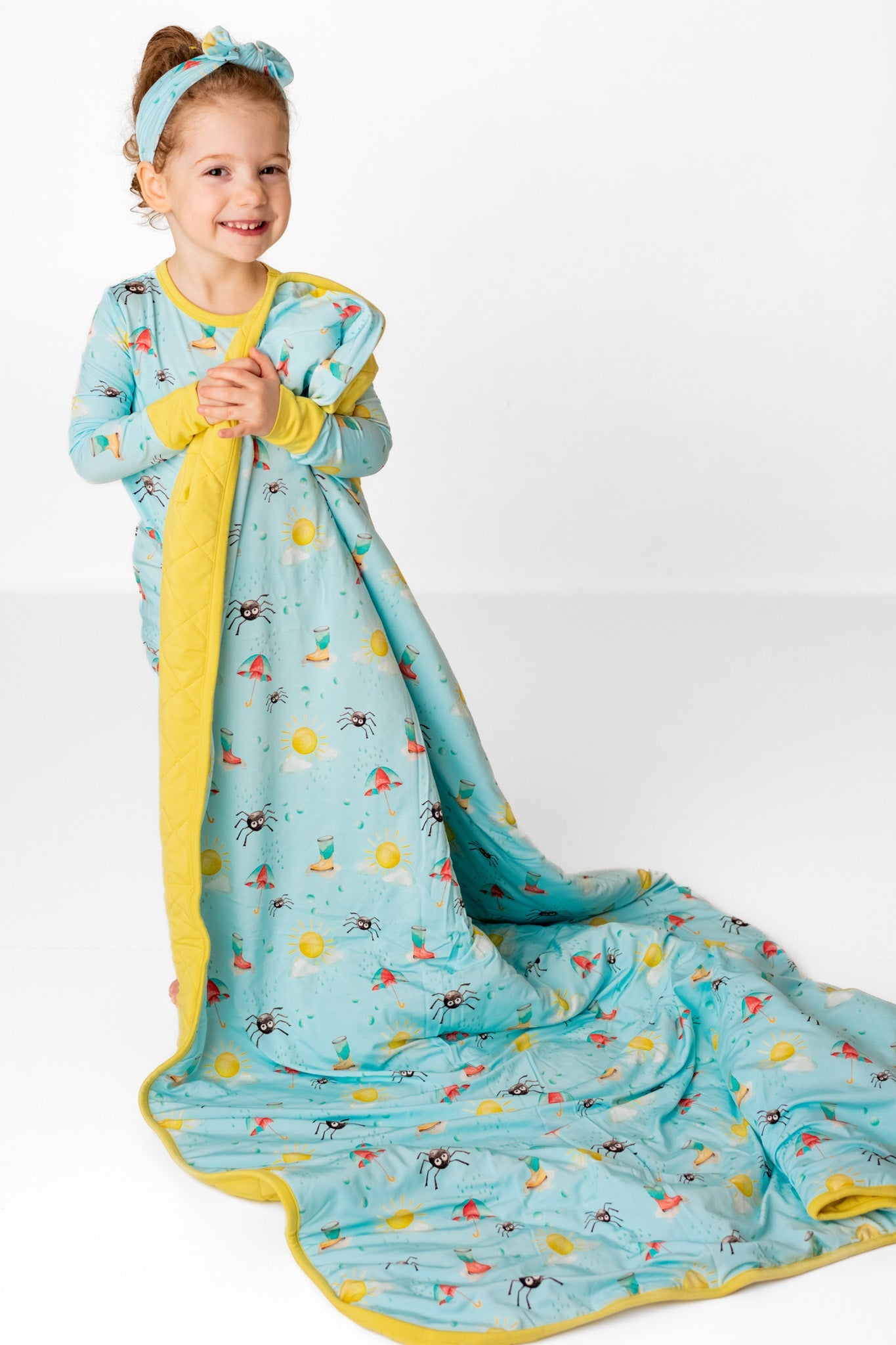 Spring Showers | Bamboo Quilted Toddler Blanket