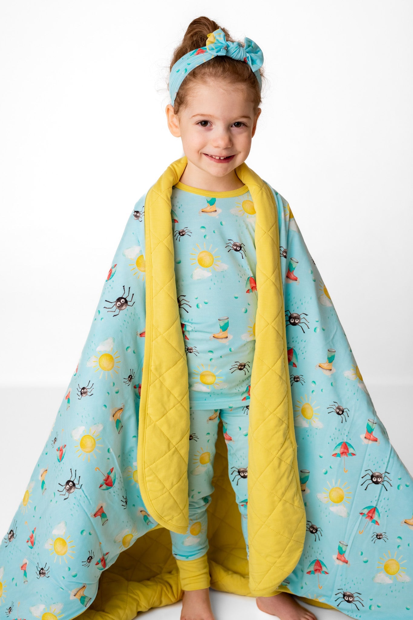 Spring Showers | Bamboo Quilted Toddler Blanket