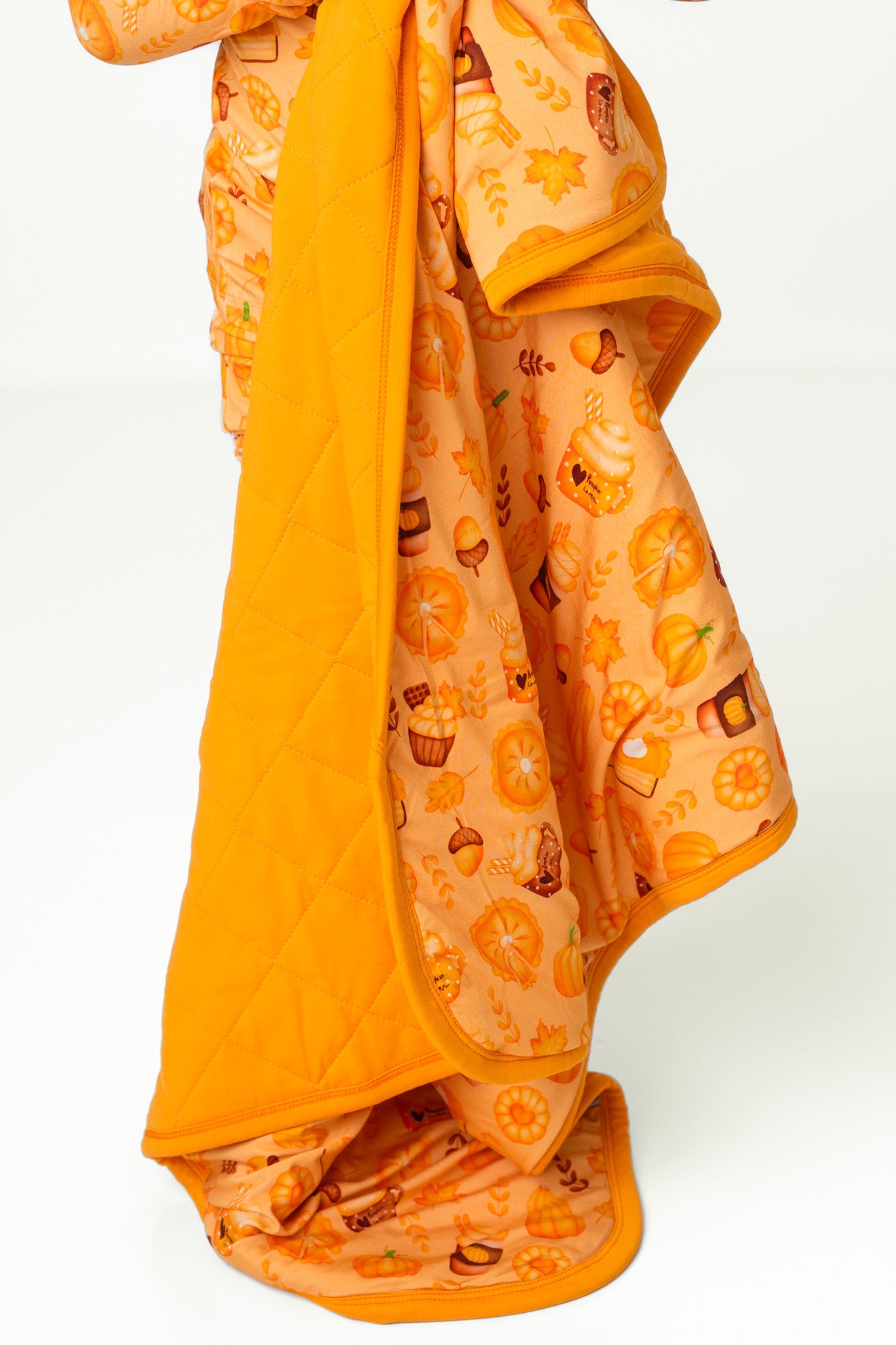Pumpkin Lover | Bamboo Quilted Mini Baby Blanket