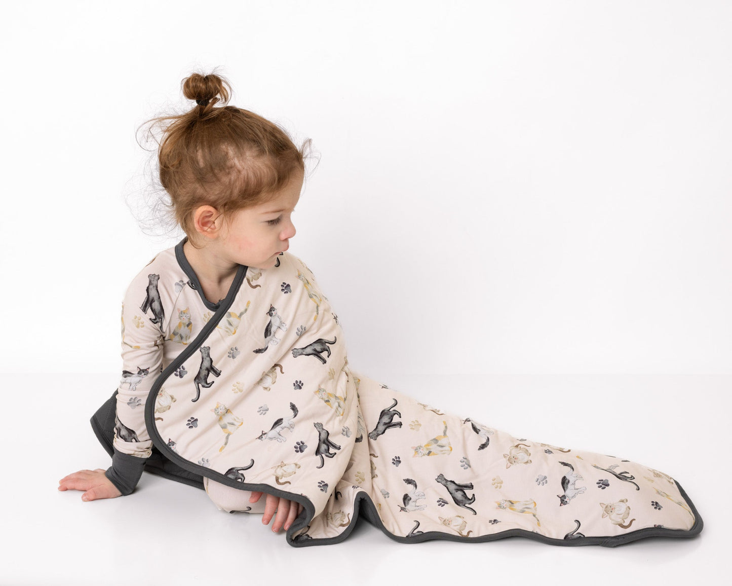Cats & Paws| Bamboo Quilted Mini Baby Blanket