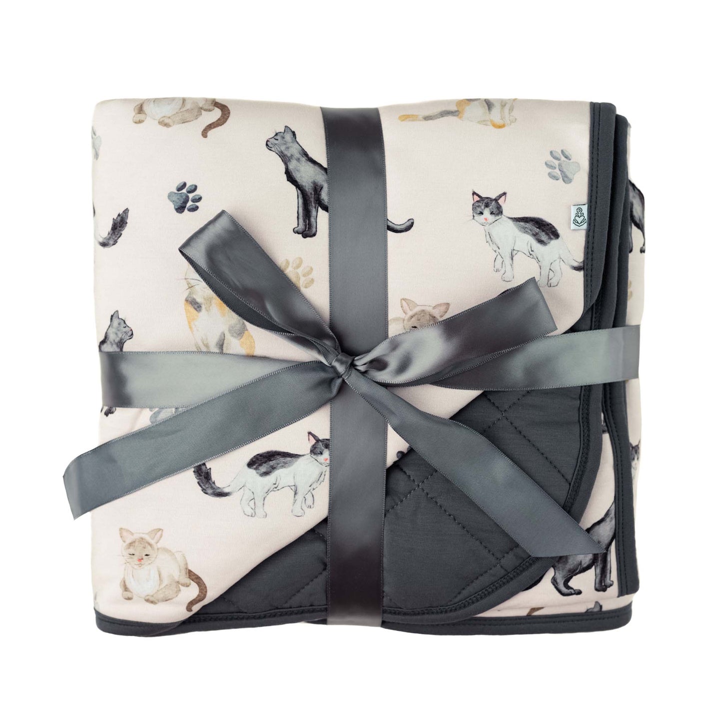 Cats & Paws| Bamboo Quilted Mini Baby Blanket