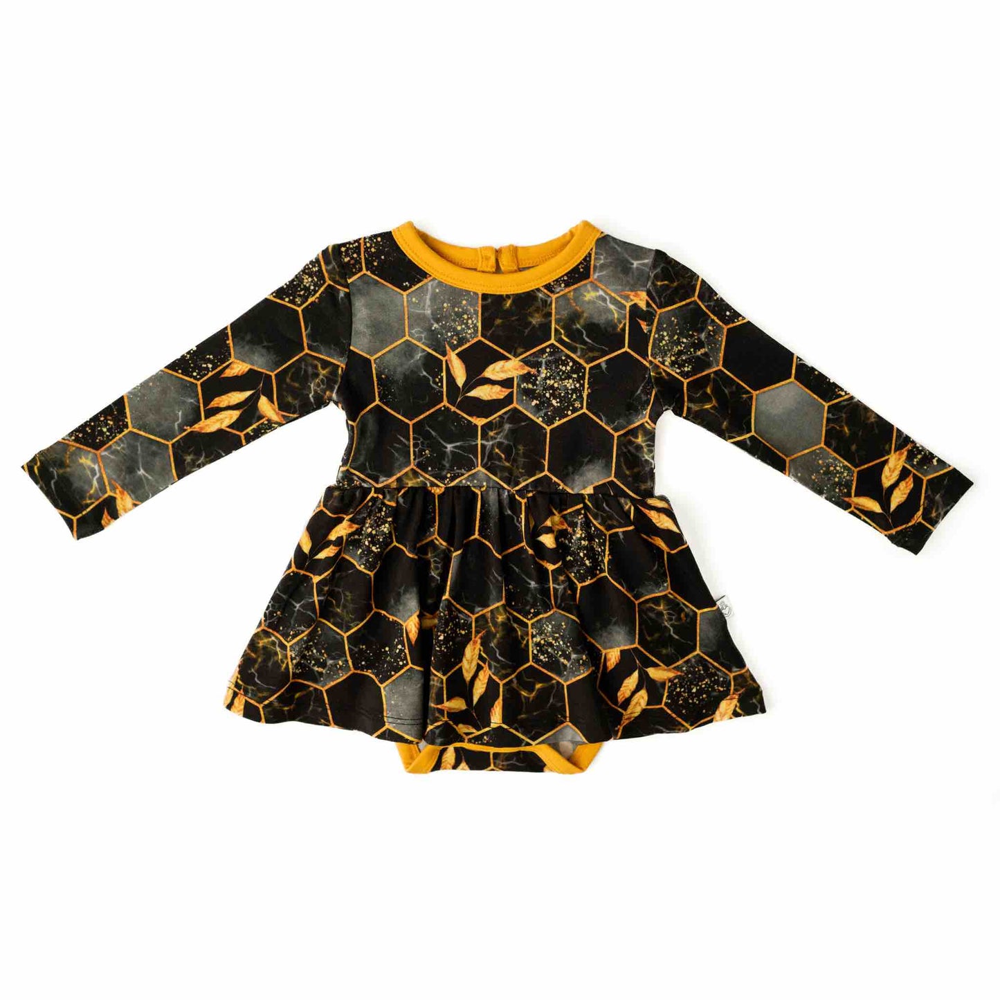 Midnight Honey | Baby & Toddler Bamboo Bodysuit Dress