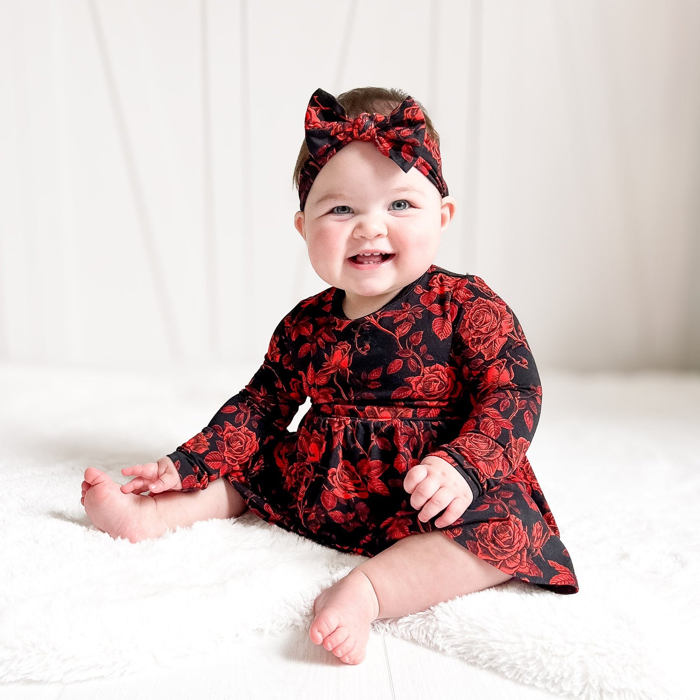 Midnight Roses | Bamboo Headband Bow