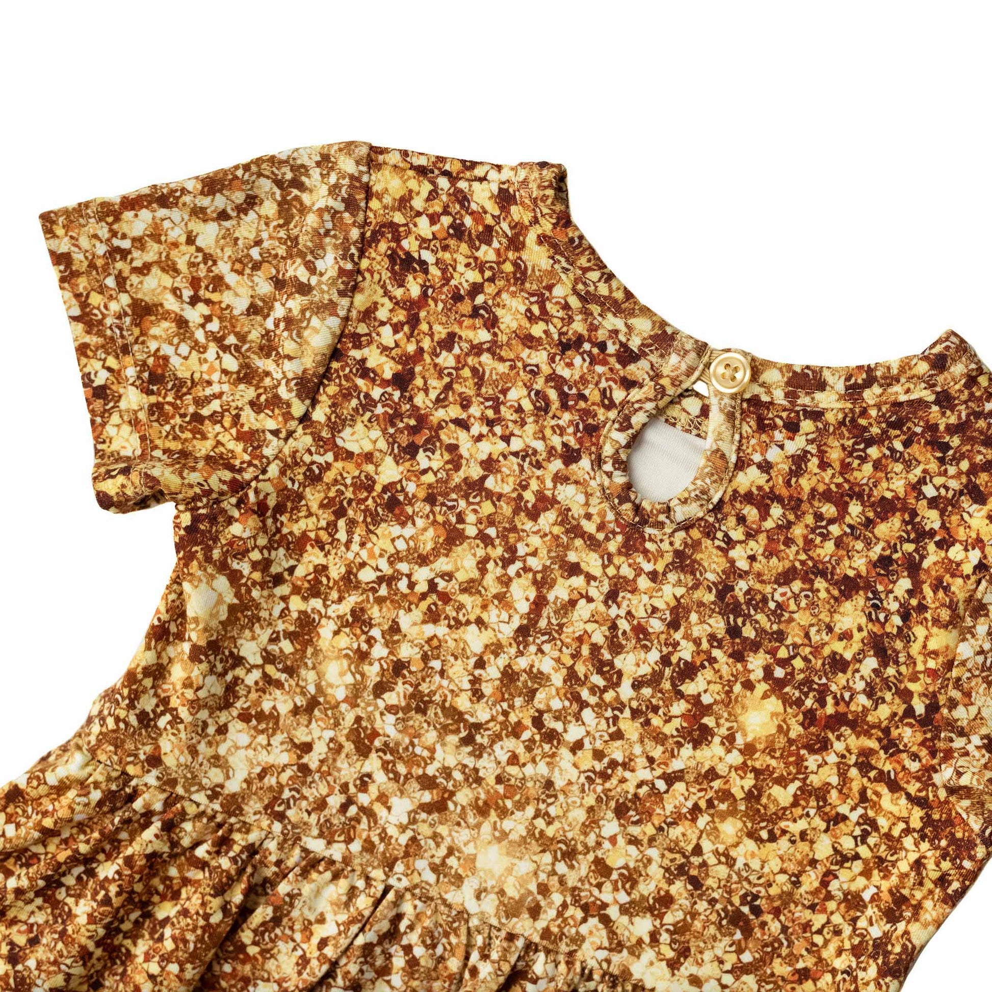 Bamboo Bodysuit Apparel Dress for Baby, Girl & Toddler | Gold Shimmer 3-6 Months Bamboo Bodysuit Apparel Dress for Baby, Girl & Toddler | Gold Shimmer 3-6 Months