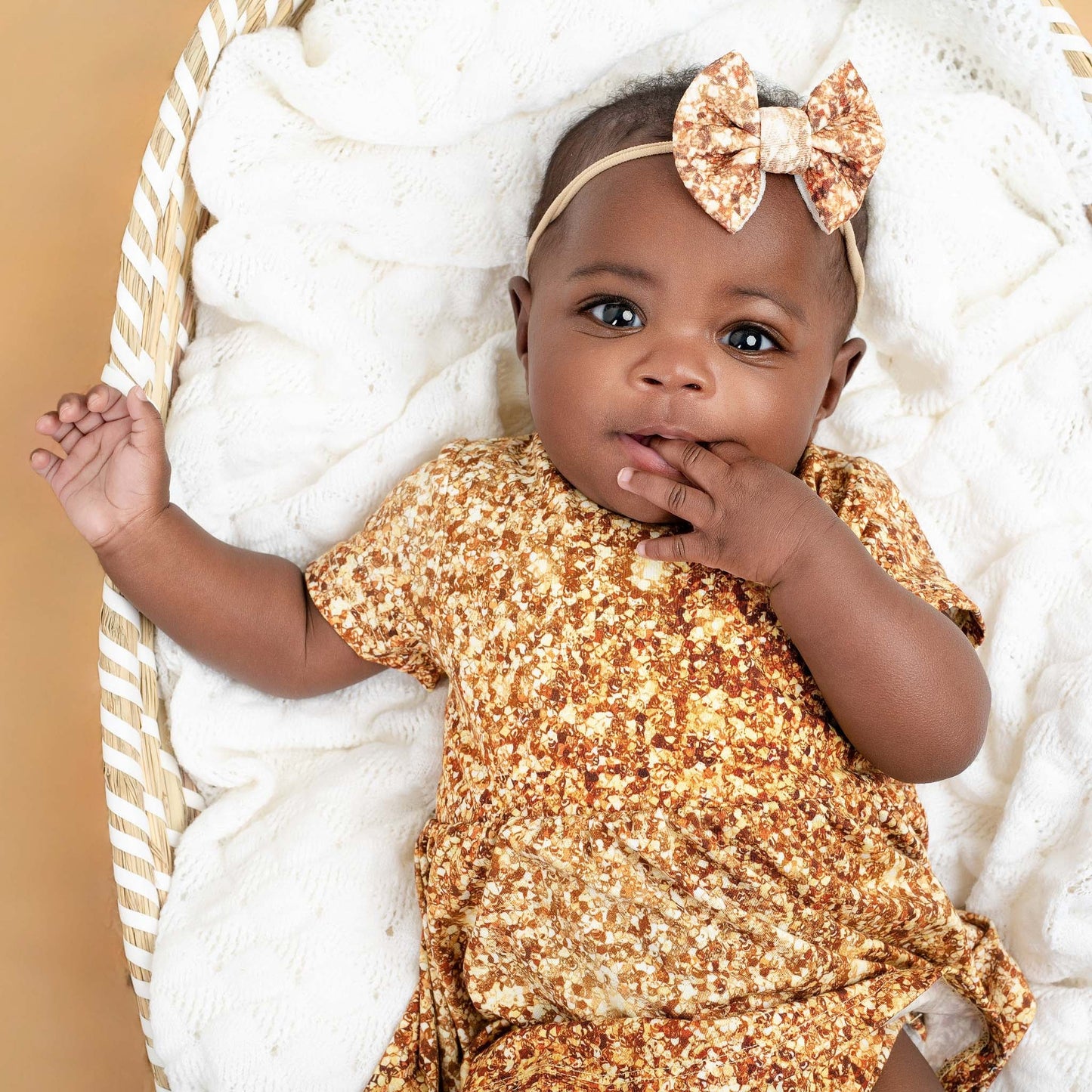 Gold Shimmer | Baby & Toddler Bamboo Bodysuit Dress