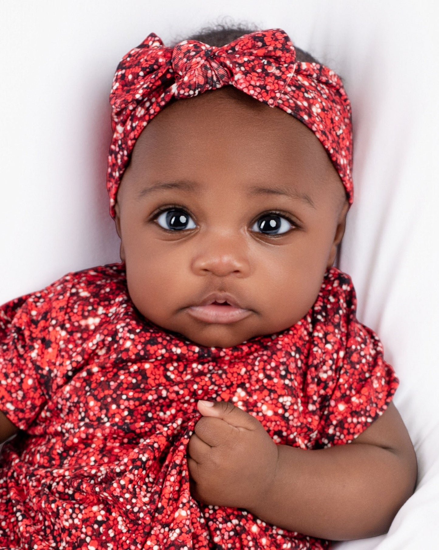 Ruby Shimmer | Bamboo Headband Bow