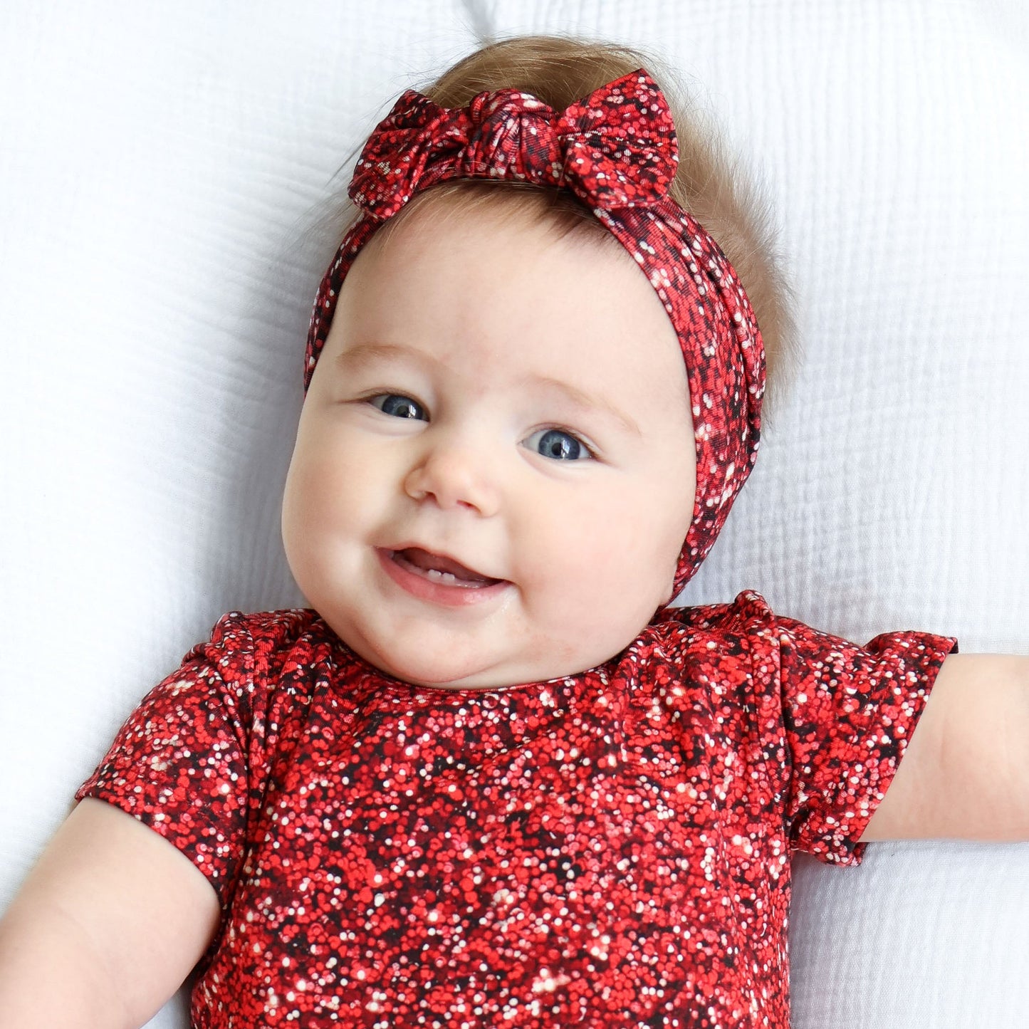 Ruby Shimmer | Bamboo Headband Bow