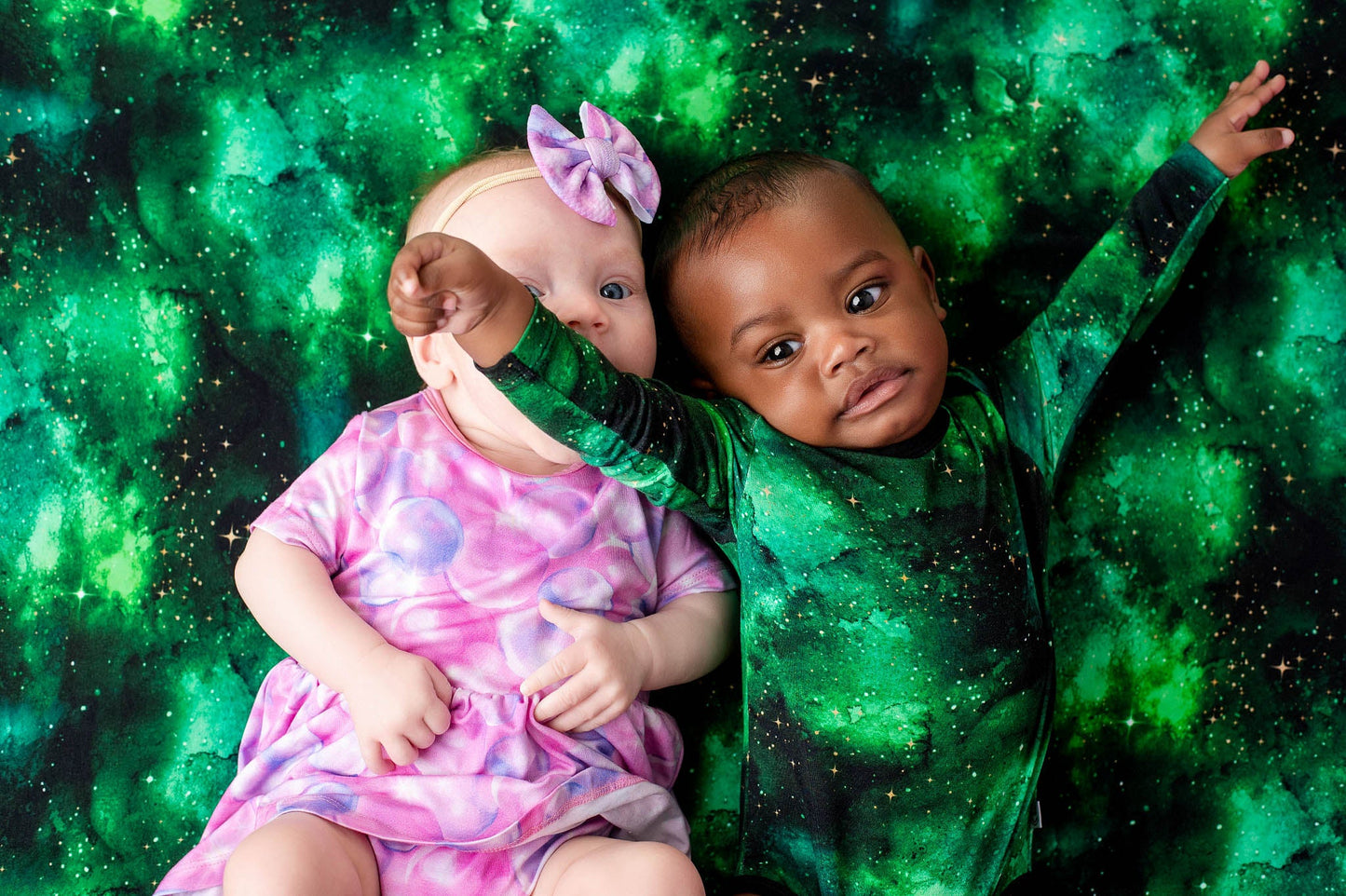 Wicked Cute | Green Galaxy Elixir | Bamboo Baby Onesie