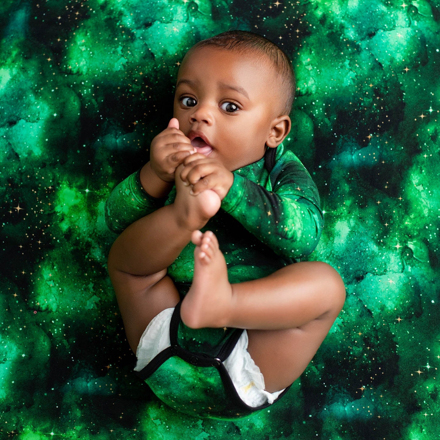 Wicked Cute | Green Galaxy Elixir | Bamboo Crib Sheet