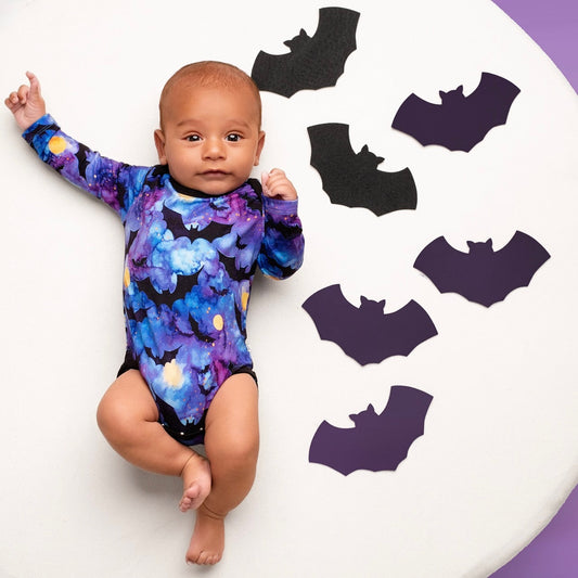 Halloween | Midnight Bats | Baby & Toddler Bamboo Bodysuit Onesie