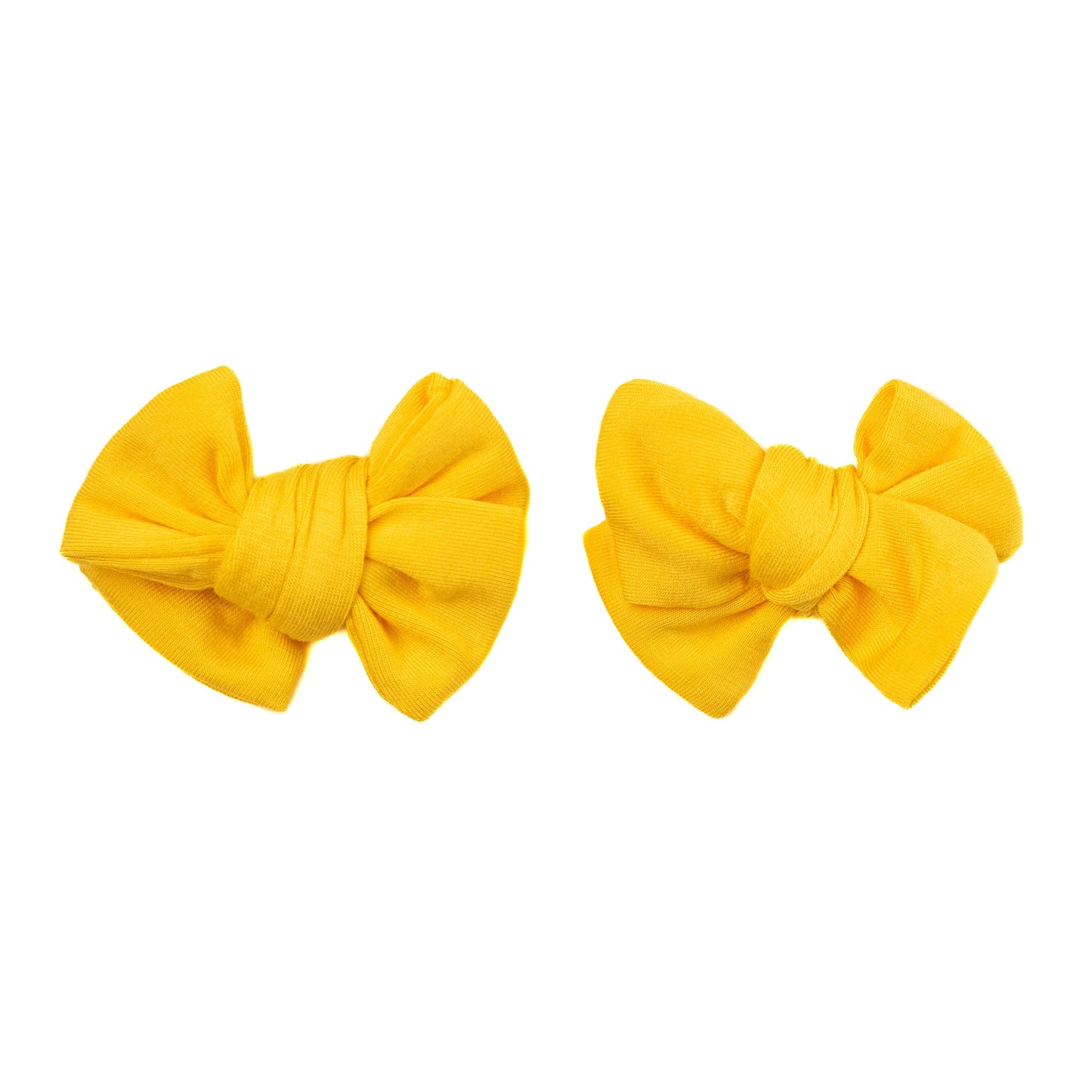 Lemon | Baby Bamboo Clip on Bow Set