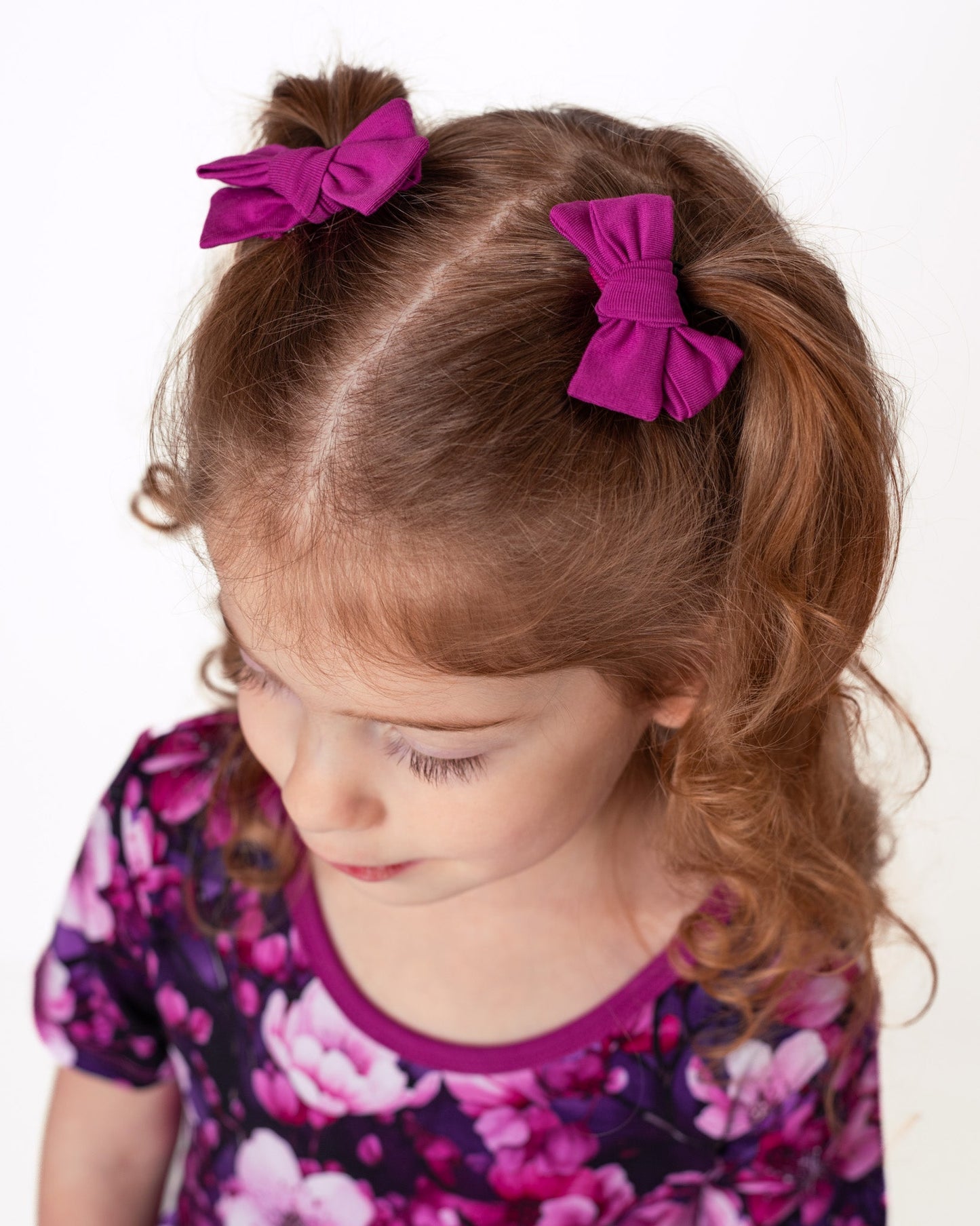 Mulberry | Baby Bamboo Clip on Bow Set